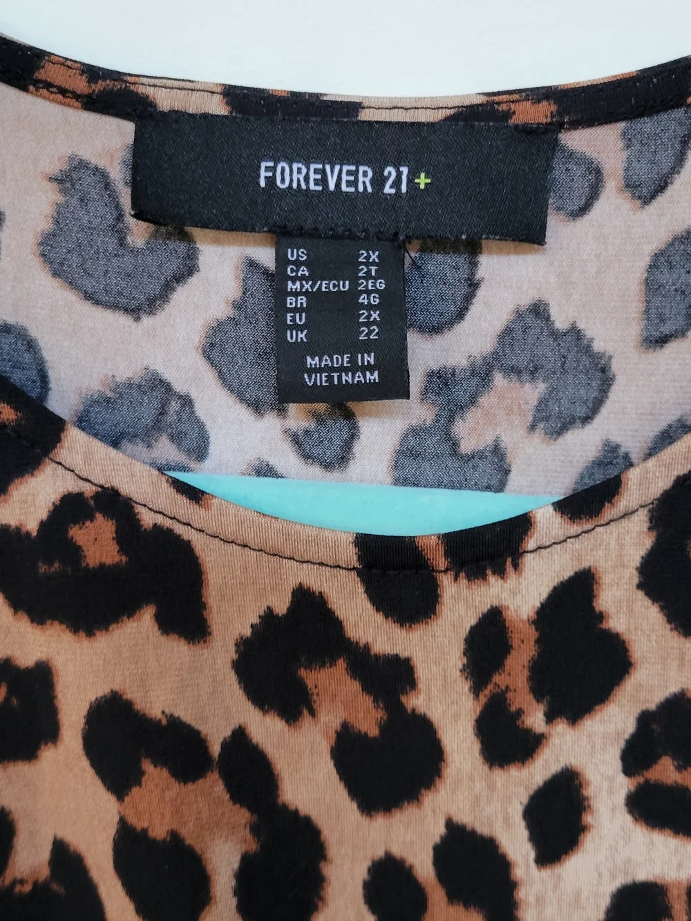 Asymetrical Leopard Print Knot-Front Long Sleeve Dress - Forever 21 - Picture 4 of 5